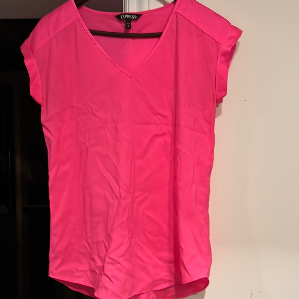 Express Pink Cap Sleeve Blouse